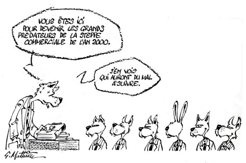 commercial prédateur loups lapin