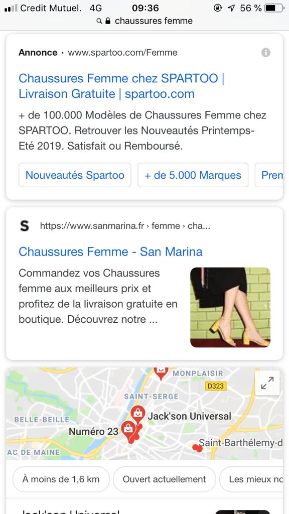 chaussures femmes google ads
